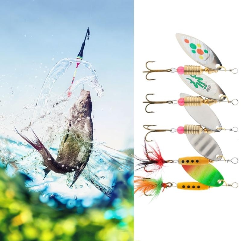 Fishing Lure Spinnerbait - 5Pcs Spinner Fishing Lures with Hook