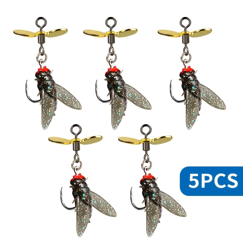 Fishing Lure Accessories - 5pcs Silicone Fly Soft Bait with