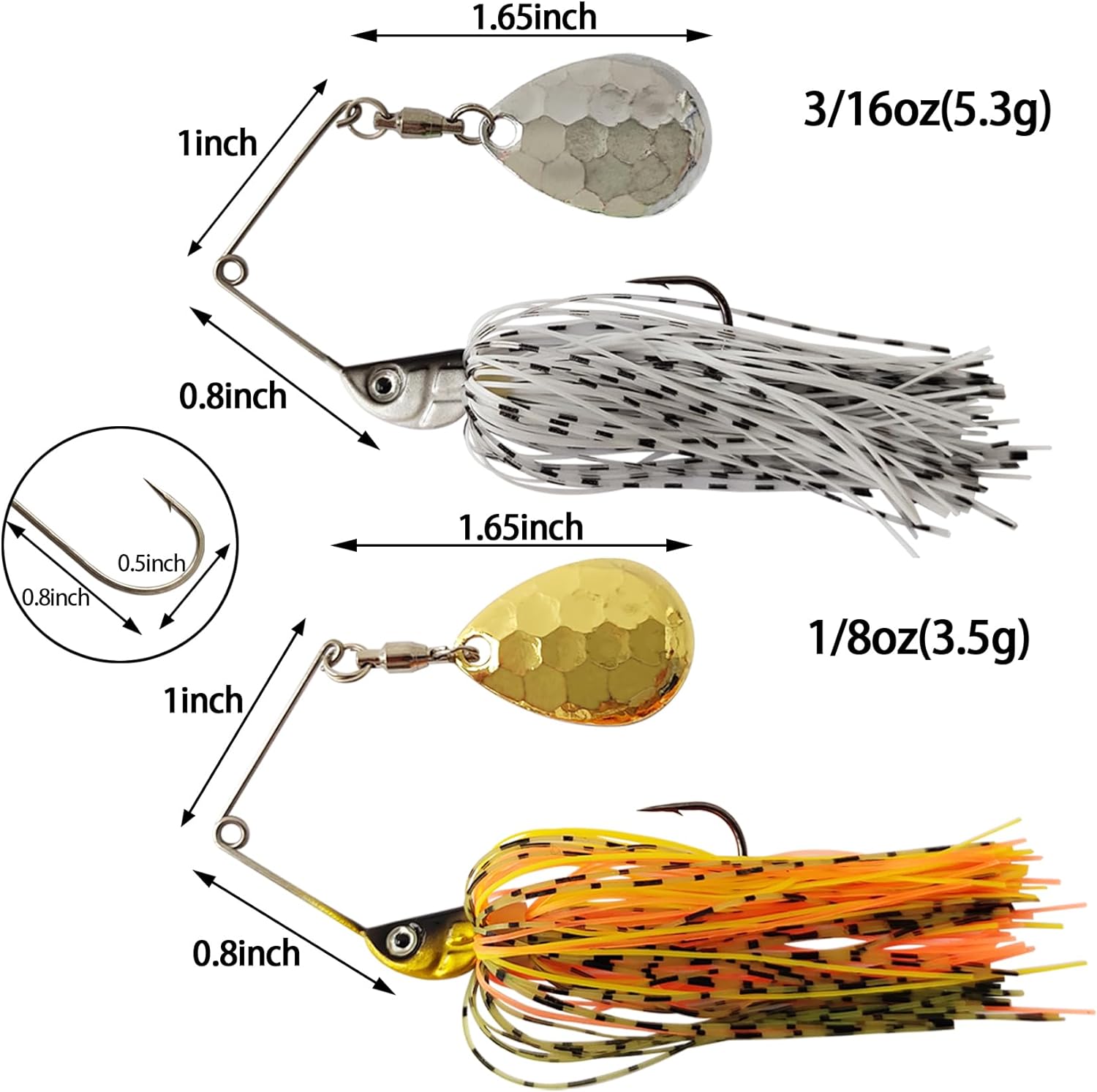 Eupheng Spinner Bait Spoon Wir - огляд і ціна Fishing Lure Swimbait