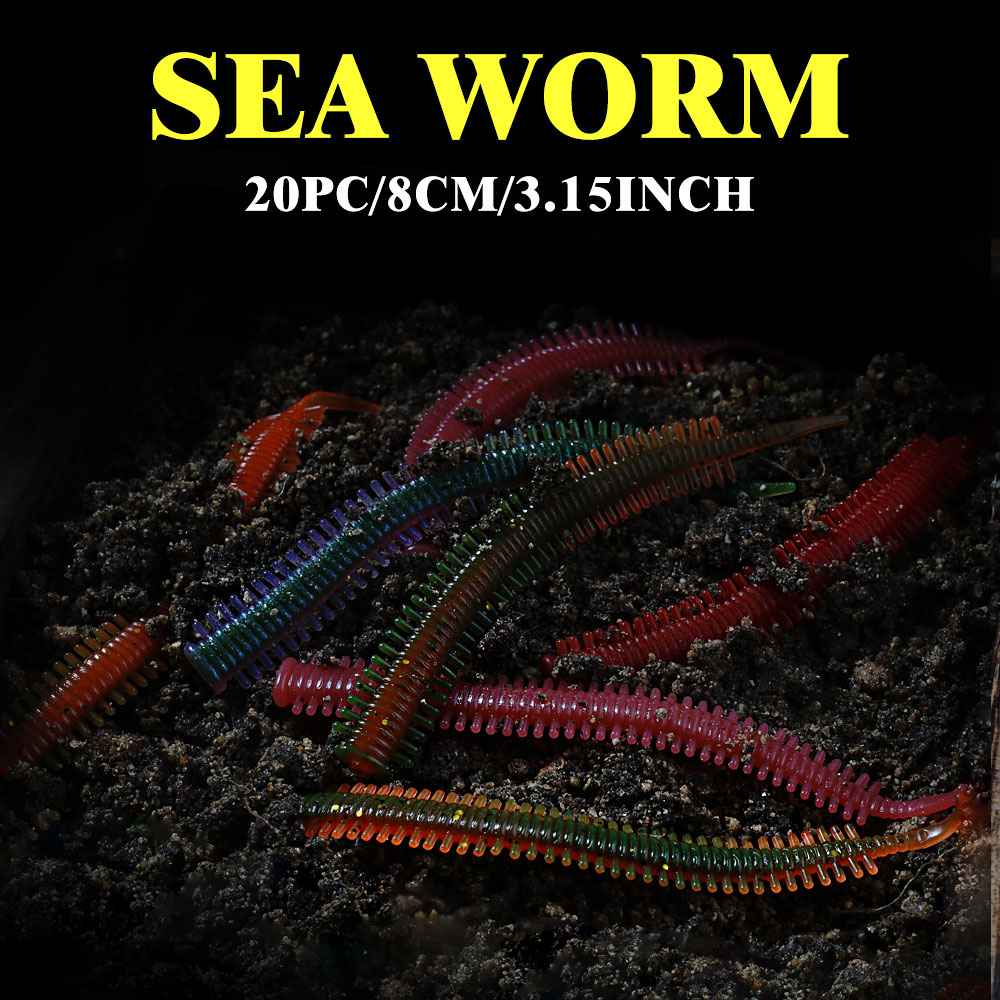 SUNMILE 10pcs Sand Worm Lures  - огляд і ціна Fishing Lure Soft Plastic