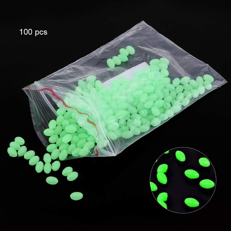 100pcs/lot Oval Night Luminous - огляд і ціна Fishing Lure Topwater
