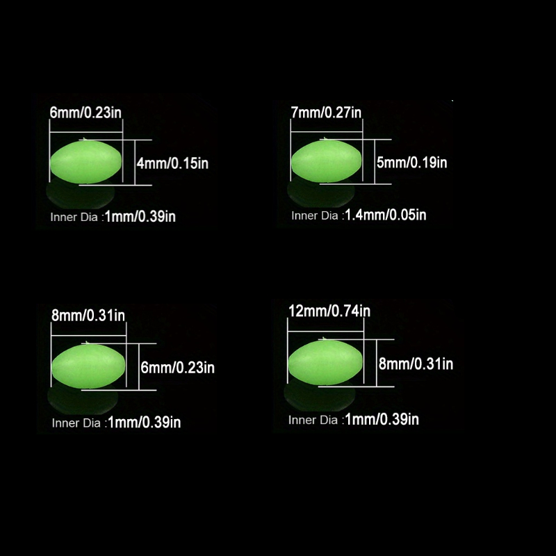100pcs/lot Oval Night Luminous - огляд і ціна Fishing Lure Topwater