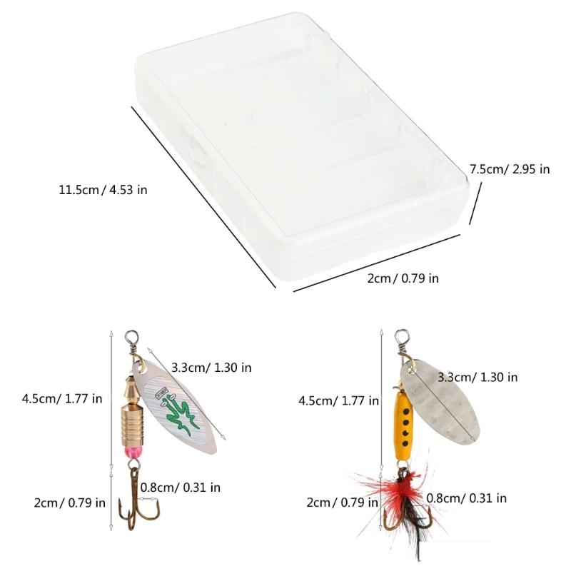 5Pcs Spinner Fishing Lures wit - огляд і ціна Fishing Lure Spinnerbait