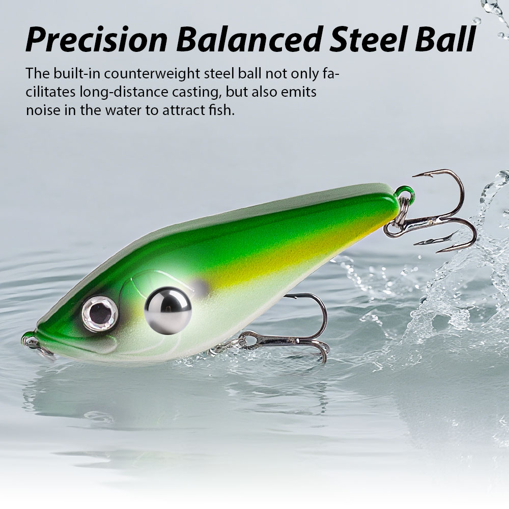 80mm/15.5g Muskies Jerkbait Pi - огляд і ціна Fishing Lure Jerkbait