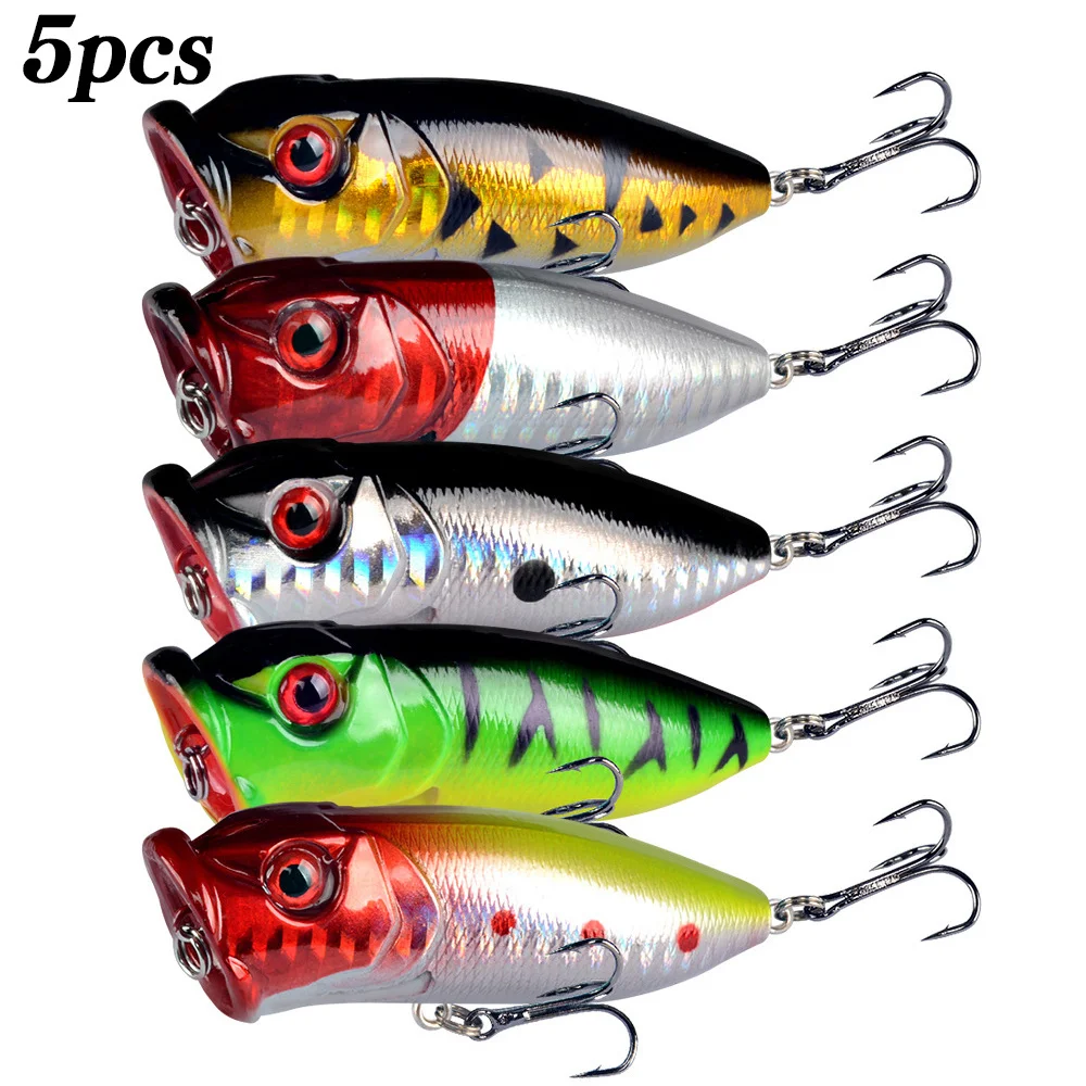 5Pcs Popper Fishing Lures 3d E - огляд і ціна Fishing Lure Popper