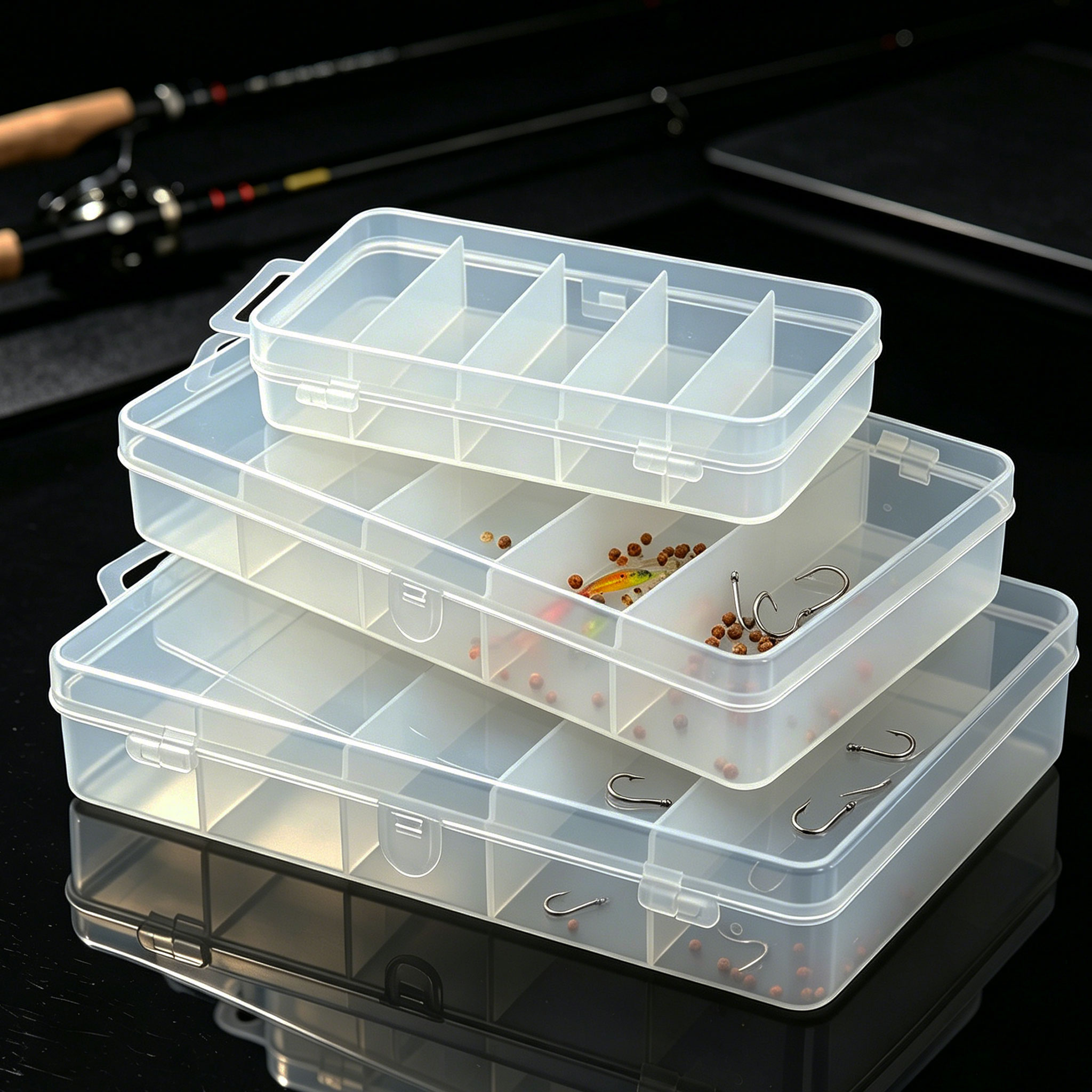 1/3pcs 3 Sizes of Plastic Fish - огляд і ціна Fishing Lure Box