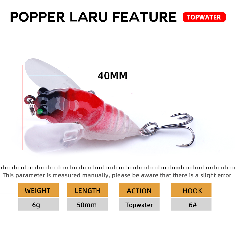 Agoie 6.5g 5cm Topwater Popper - огляд і ціна Fishing Lure Popper