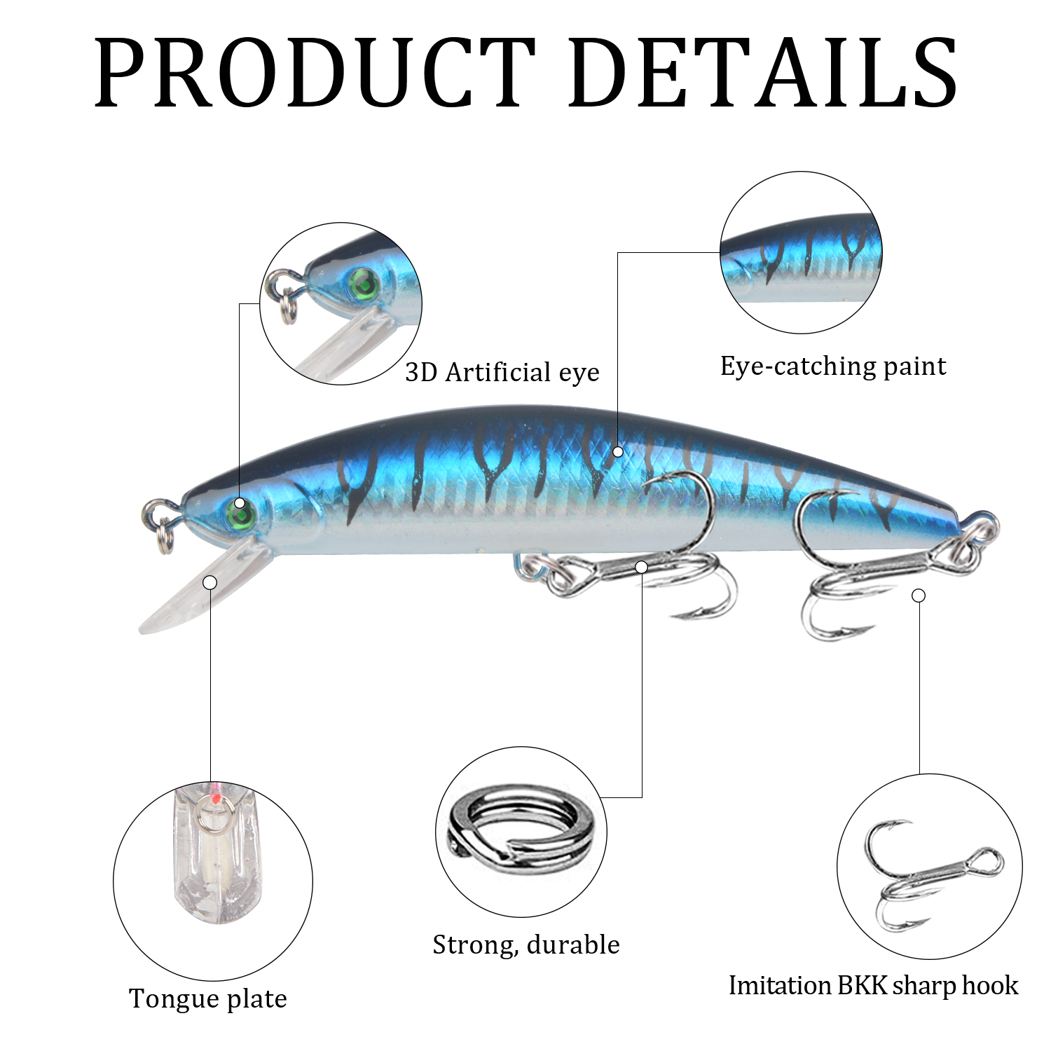 1Pcs Sinking Minnow Fishing Lu - огляд і ціна Fishing Lure Crankbait