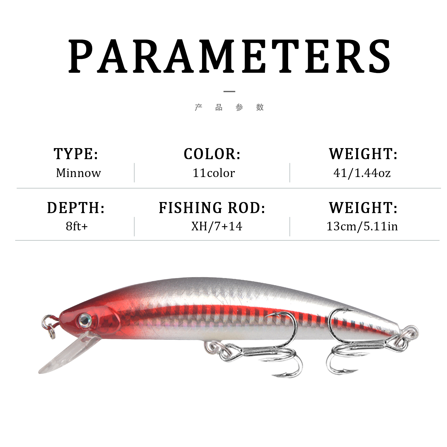 1Pcs Sinking Minnow Fishing Lu - огляд і ціна Fishing Lure Crankbait