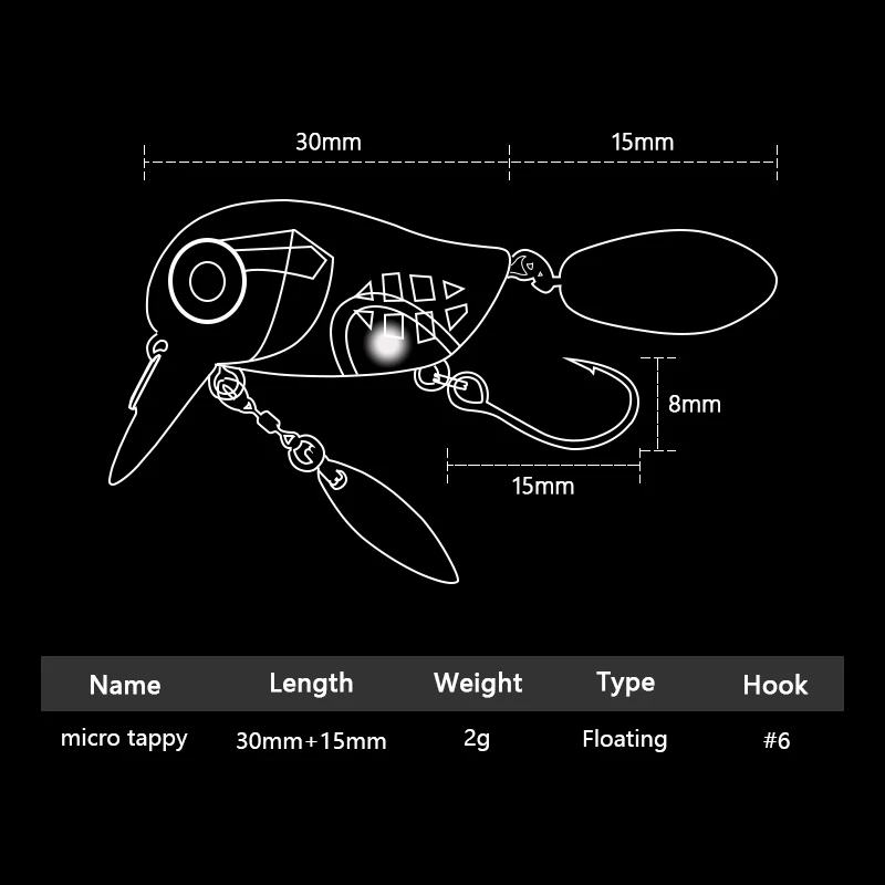Floating Micro Crankbaits 30mm - огляд і ціна Fishing Lure Topwater