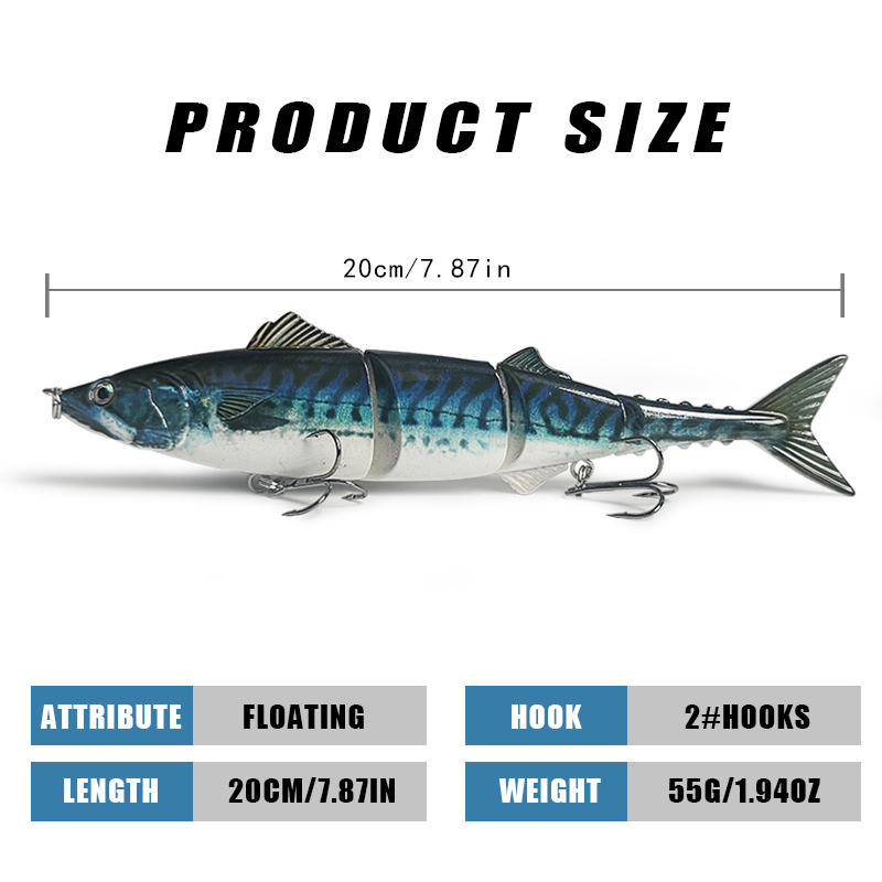 20cm55g Bionic Multi-Section L - огляд і ціна Fishing Lure Popper