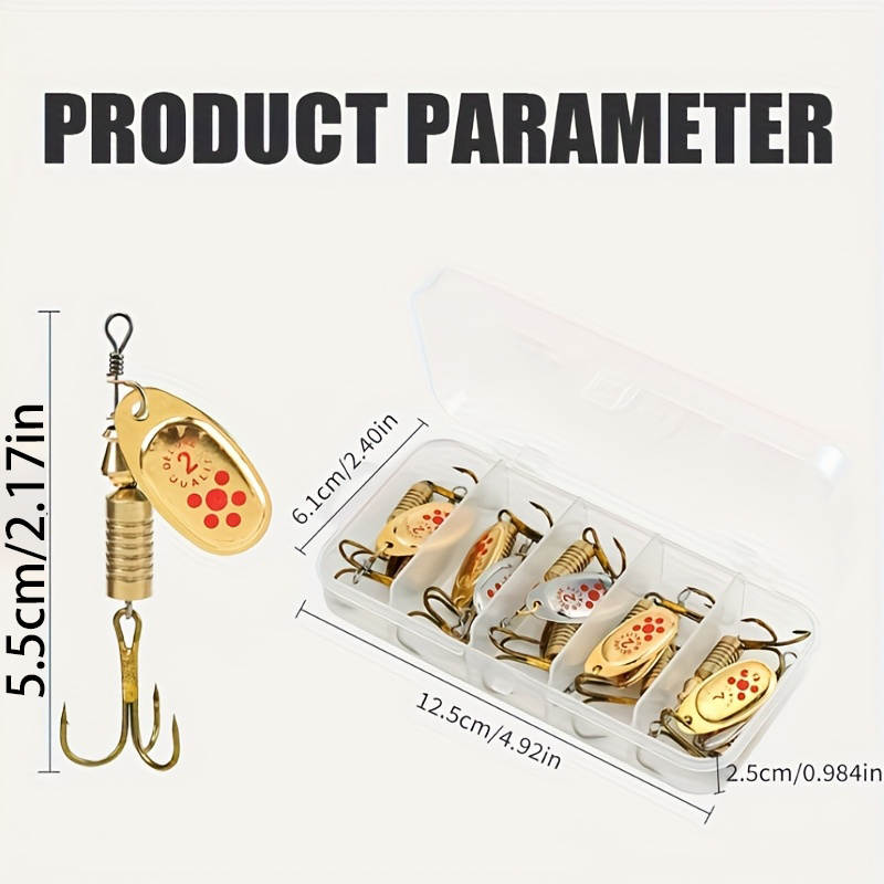 10Pcs 6.7cm 7g Spinner Spoon M - огляд і ціна Fishing Lure Crankbait