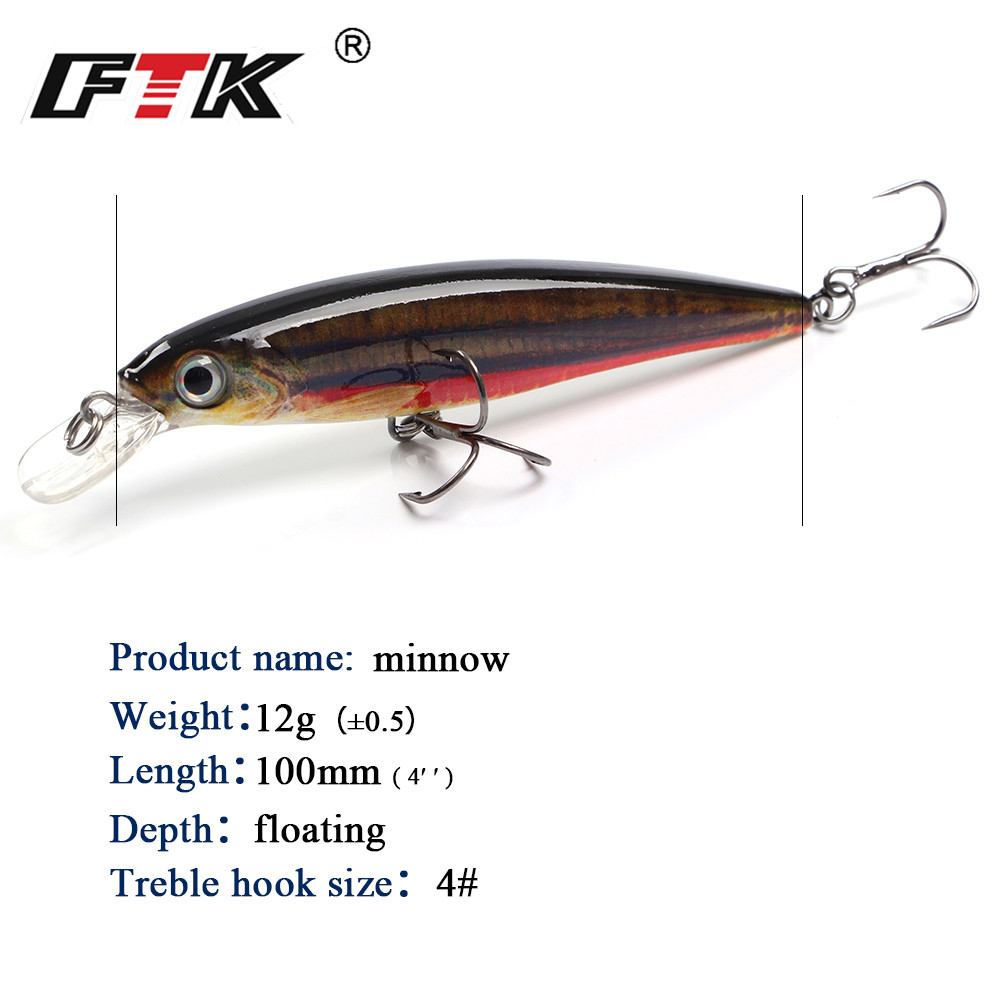 FTK 1pc Minnow Fishing Lure La - огляд і ціна Fishing Lure Crankbait