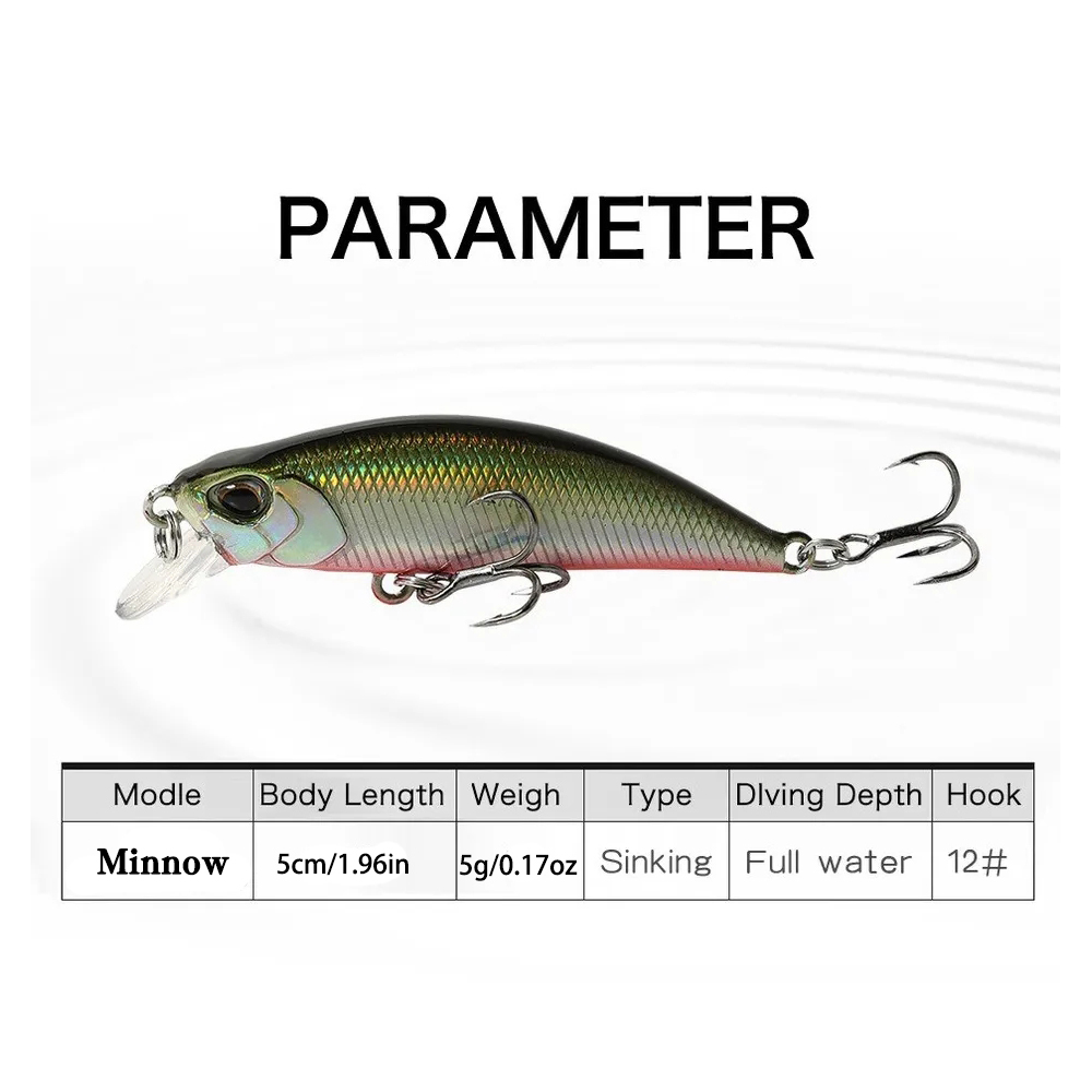 15Pcs Sinking Minnow Fishing L - огляд і ціна Fishing Lure Jerkbait