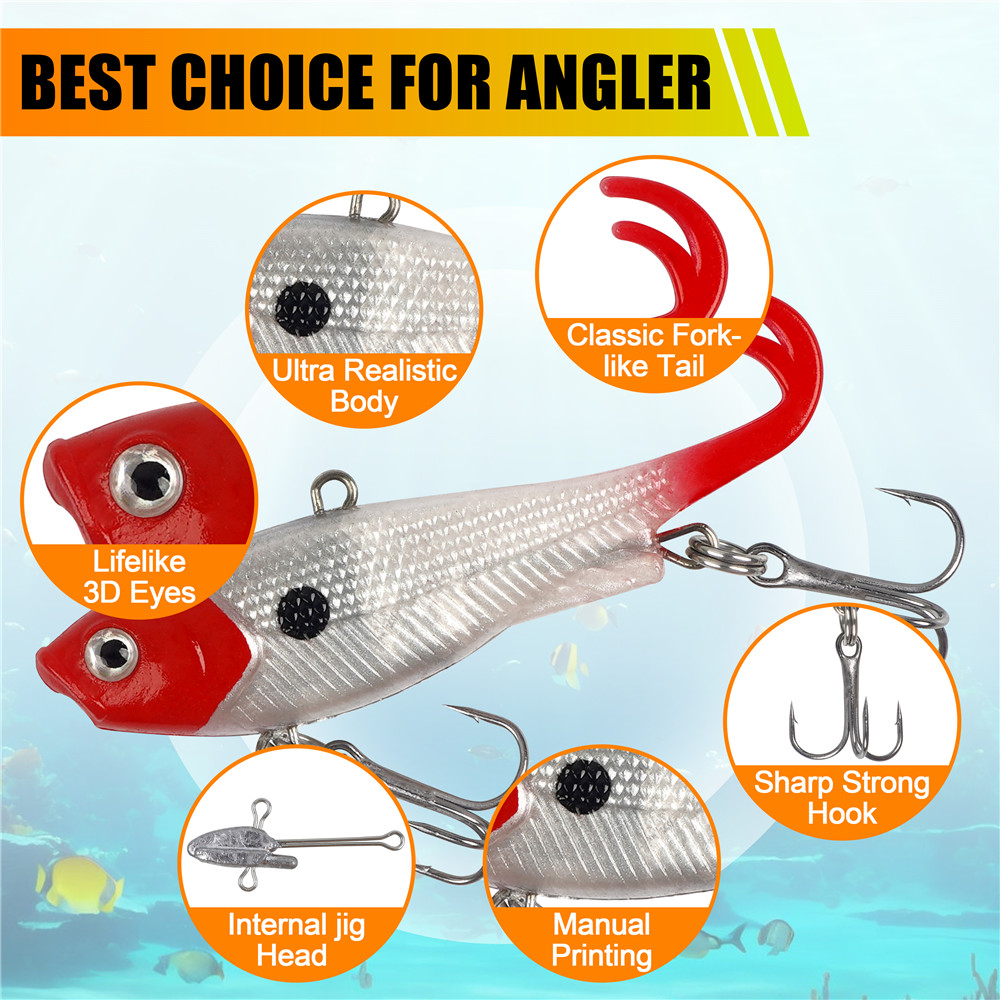5Pcs Pre-Rigged Jig Head Wobbl - огляд і ціна Fishing Lure Swimbait