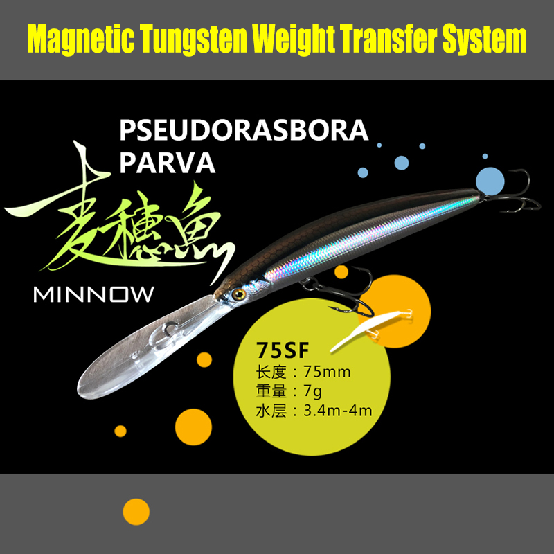 Minnow Lure 75mm 7g Crankbait  - огляд і ціна Fishing Lure Crankbait