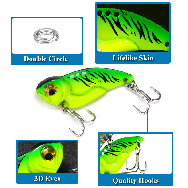 Billings 1Pcs 8g 3.5cm 3D Eyes - огляд і ціна Fishing Lure Blade Bait