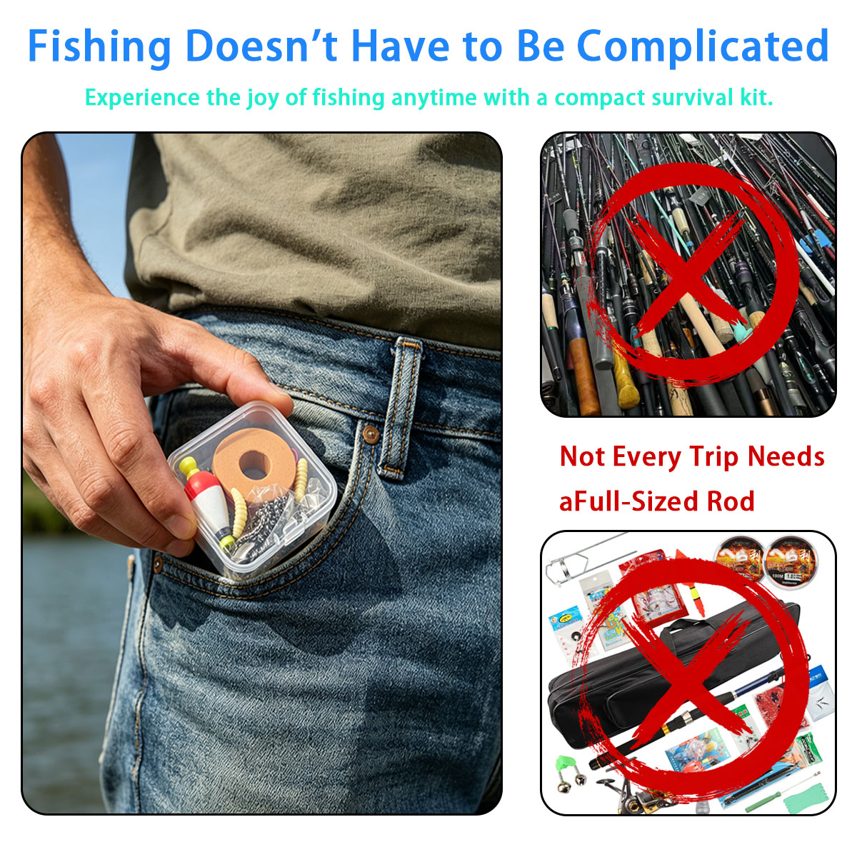 Portable Emergency Fishing Gea - огляд і ціна Fishing Lure Kit