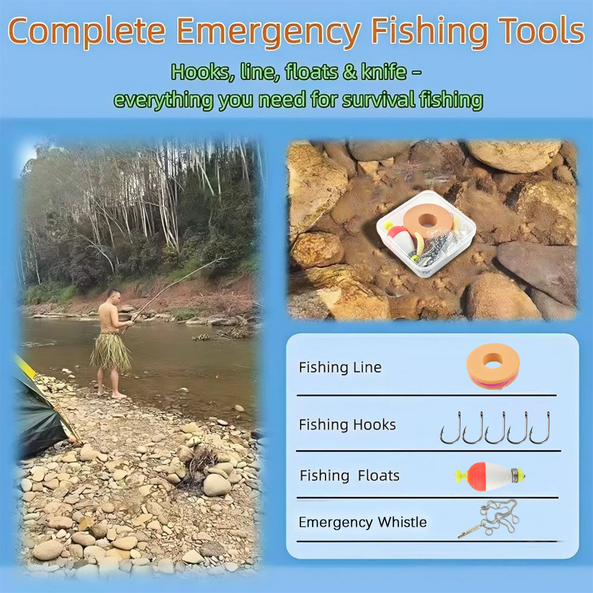 Portable Emergency Fishing Gea - огляд і ціна Fishing Lure Kit