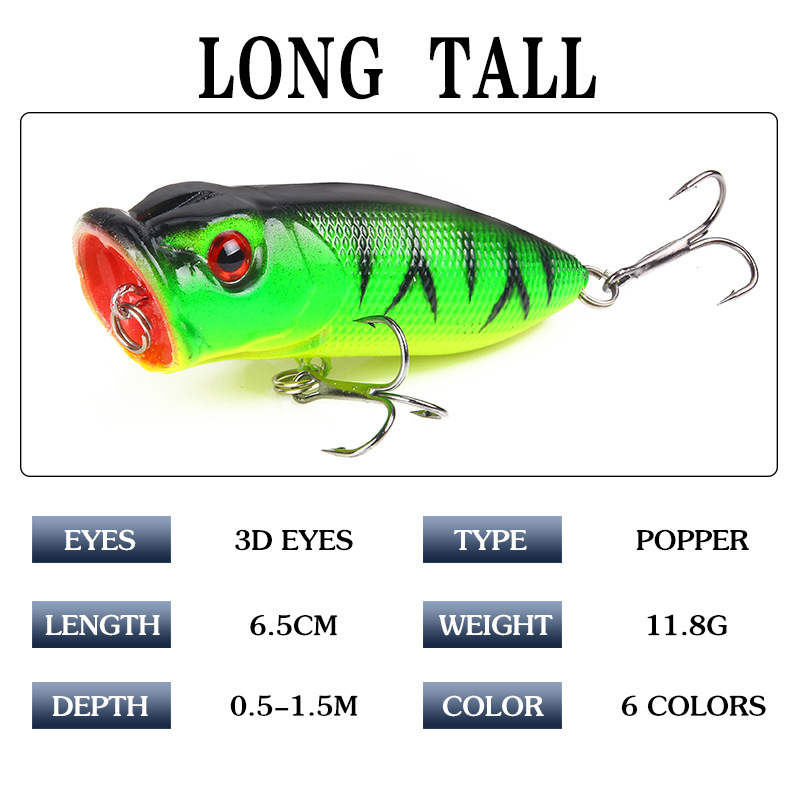 6pcs 6colors（opp bag）/5pcs 5co - огляд і ціна Fishing Lure Popper