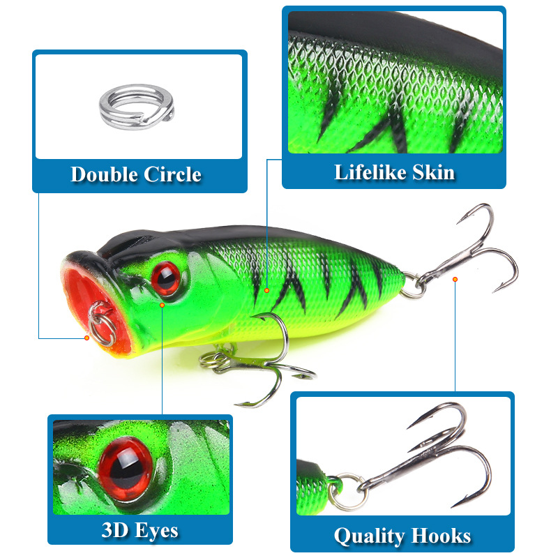 6pcs 6colors（opp bag）/5pcs 5co - огляд і ціна Fishing Lure Popper