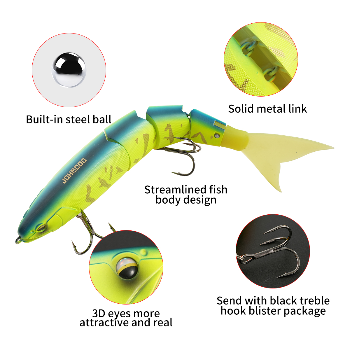 Johncoo Jointed Fishing Lure 2 - огляд і ціна Fishing Lure Popper