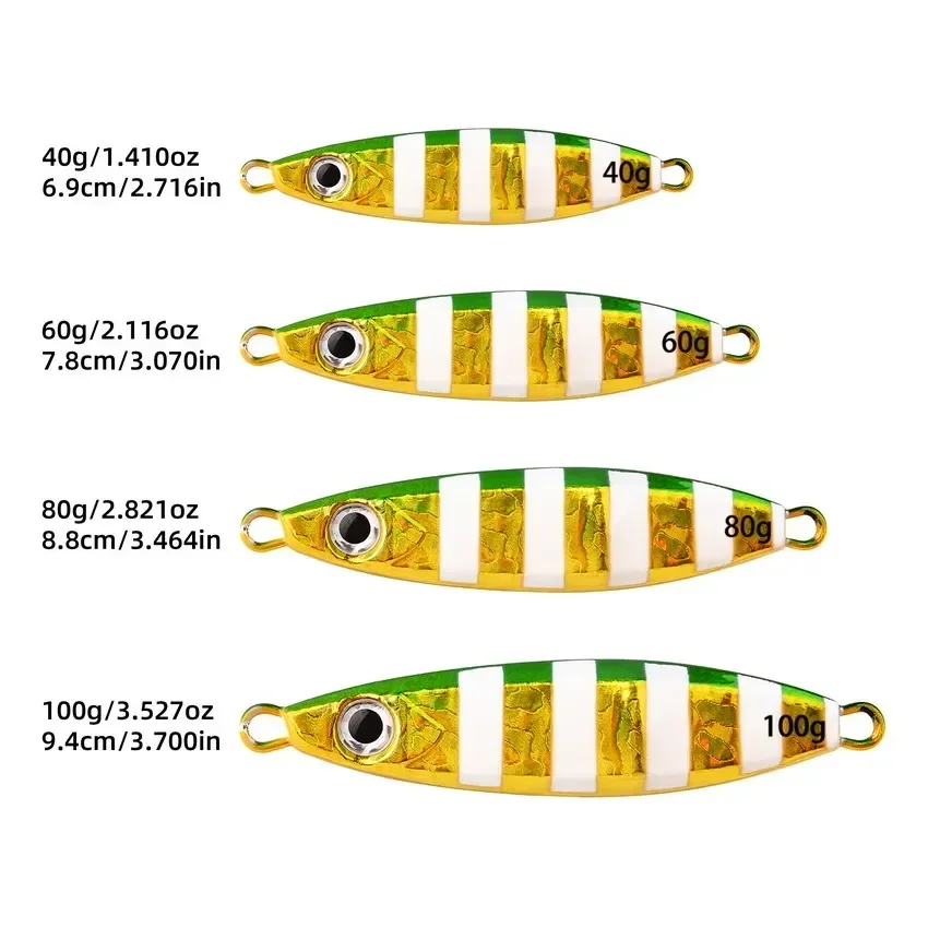 1pcs 40g 60g 80g 100g Metal Ji - огляд і ціна Fishing Lure Jig