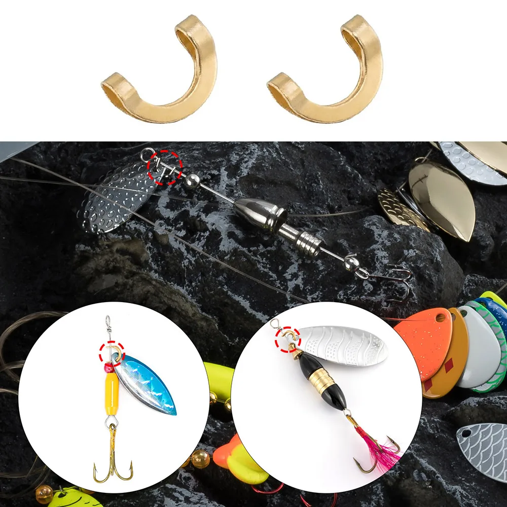100pcs Fishing U Shaped Fixed  - огляд і ціна Fishing Lure Spinnerbait